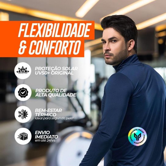 Proteção Uv Masculina Netshoes Camisa Uv Camisa Camiseta Térmica