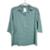 Camisa Camisete Feminina Laise 100% Algodão Com Manga 3/4 Verde Plus Size Doce Brisa - Verde