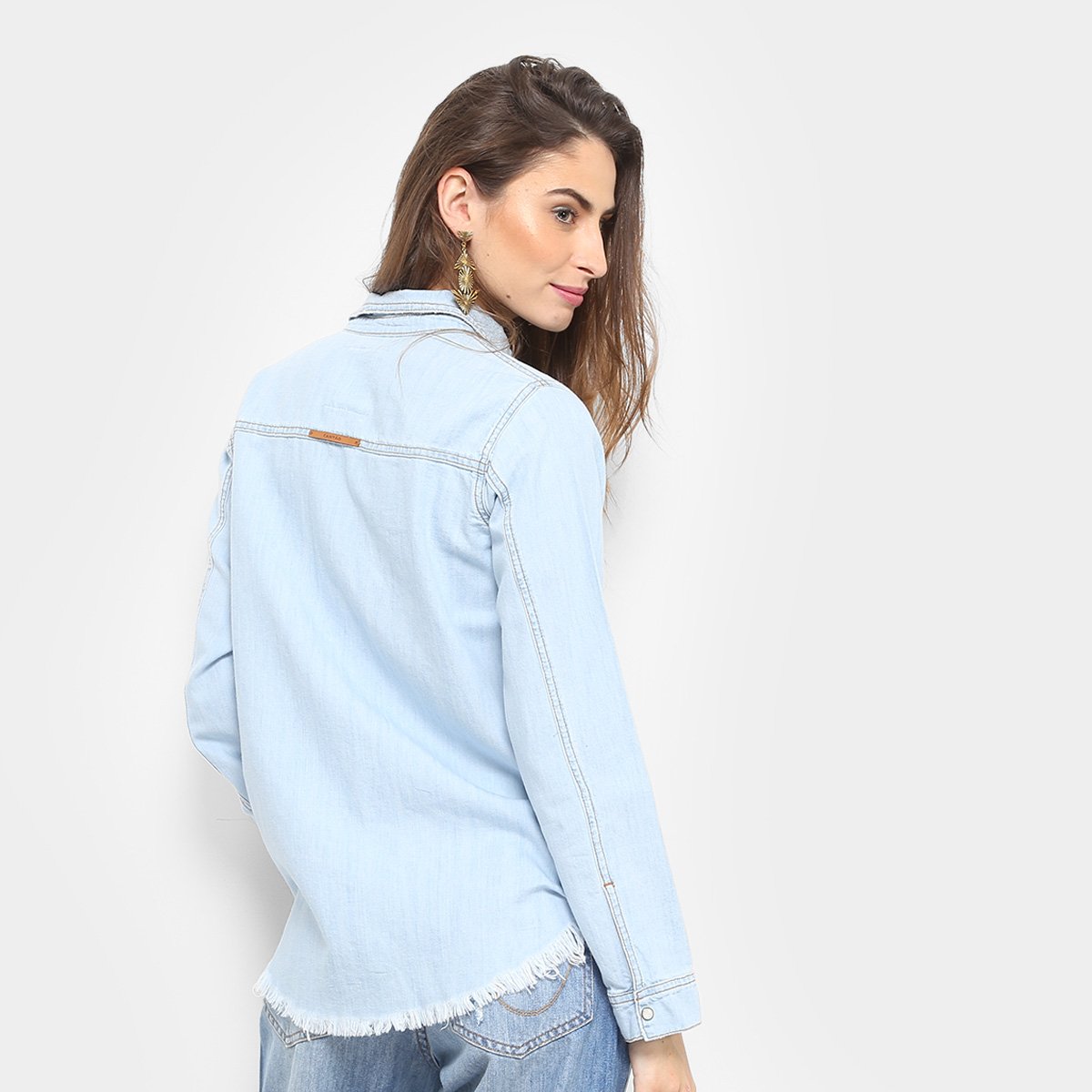 camisa jeans feminina cantao