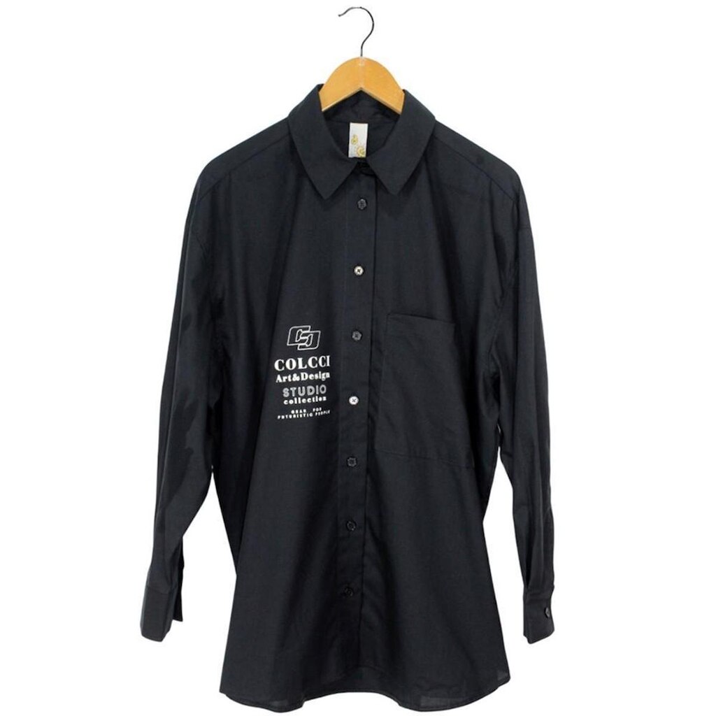 Camisa Colcci Over Estampada Preta Feminina