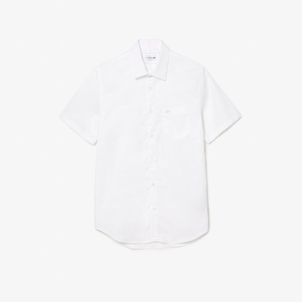 Camisa de Algodão de Mangas Curtas de Caimento Regular Lacoste Masculina