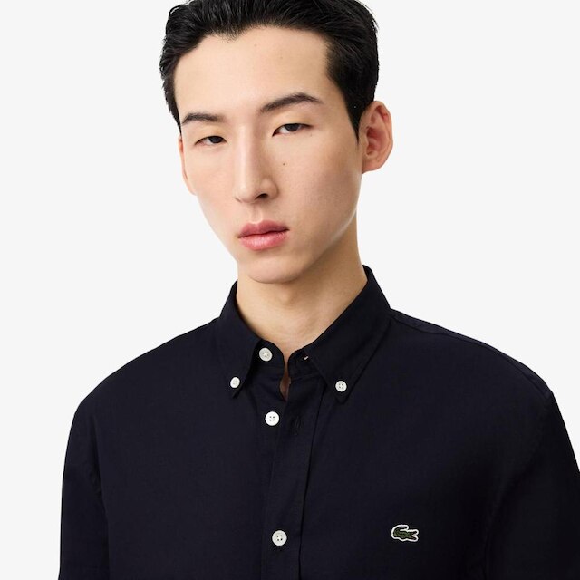 Camisa de Algodão Lacoste de Corte Regular