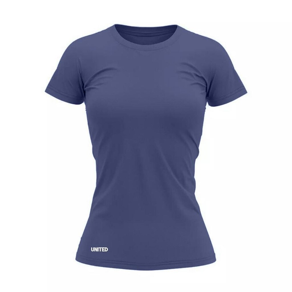 Camisa de compressão térmica feminina United Manga Curta Proteção Solar FPU50+ - Ultramarine - G