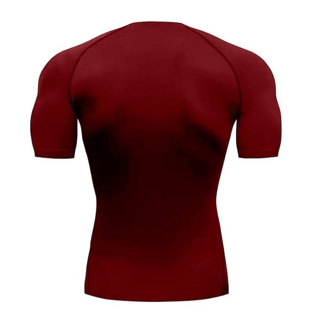 Camisa de compressão térmica Manga Curta United Pro Proteção Solar FPS 50+ Rash Guard - vinho -