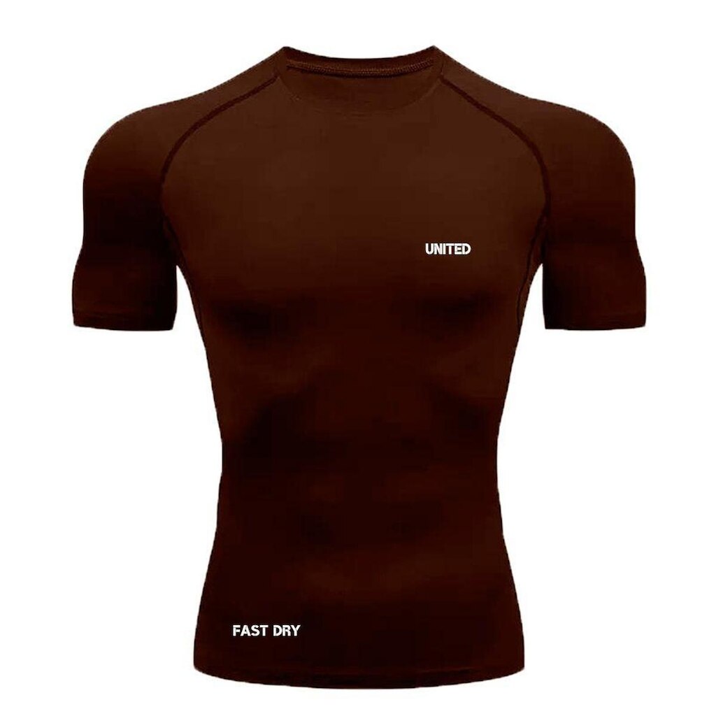 Camisa de compressão térmica Manga Curta United Pro Proteção Solar FPS 50+ Rash Guard - vinho -