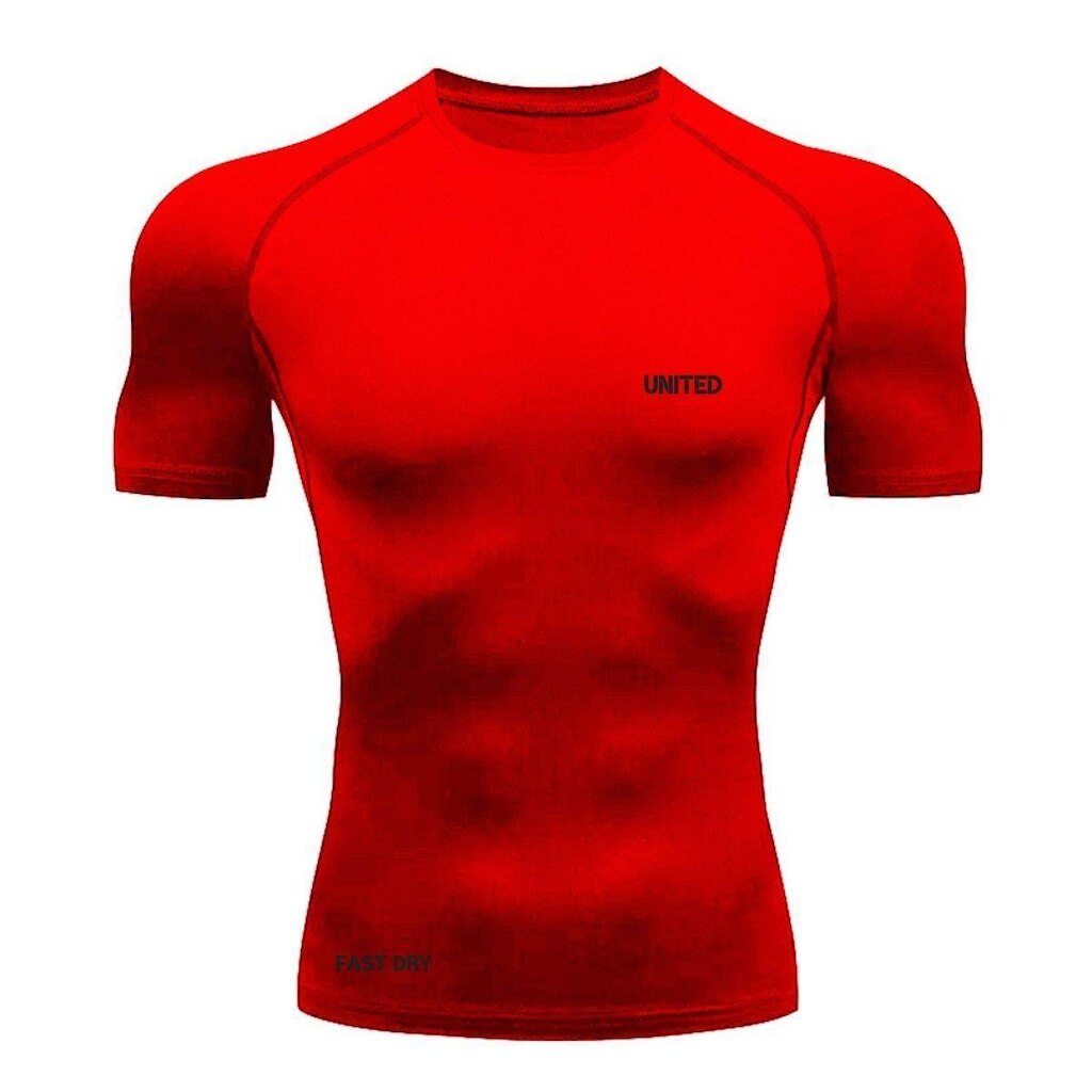 Camisa de compressão térmica Manga Curta United Pro Proteção Solar FPS 50+ Rash Guard - vinho -
