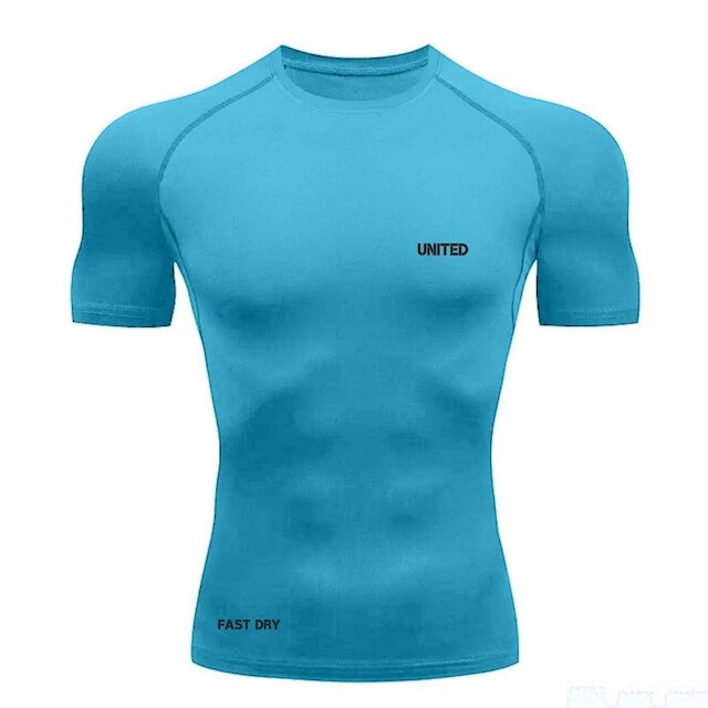 Camisa de compressão térmica Manga Curta United Pro Proteção Solar FPS 50+ Rash Guard - vinho -