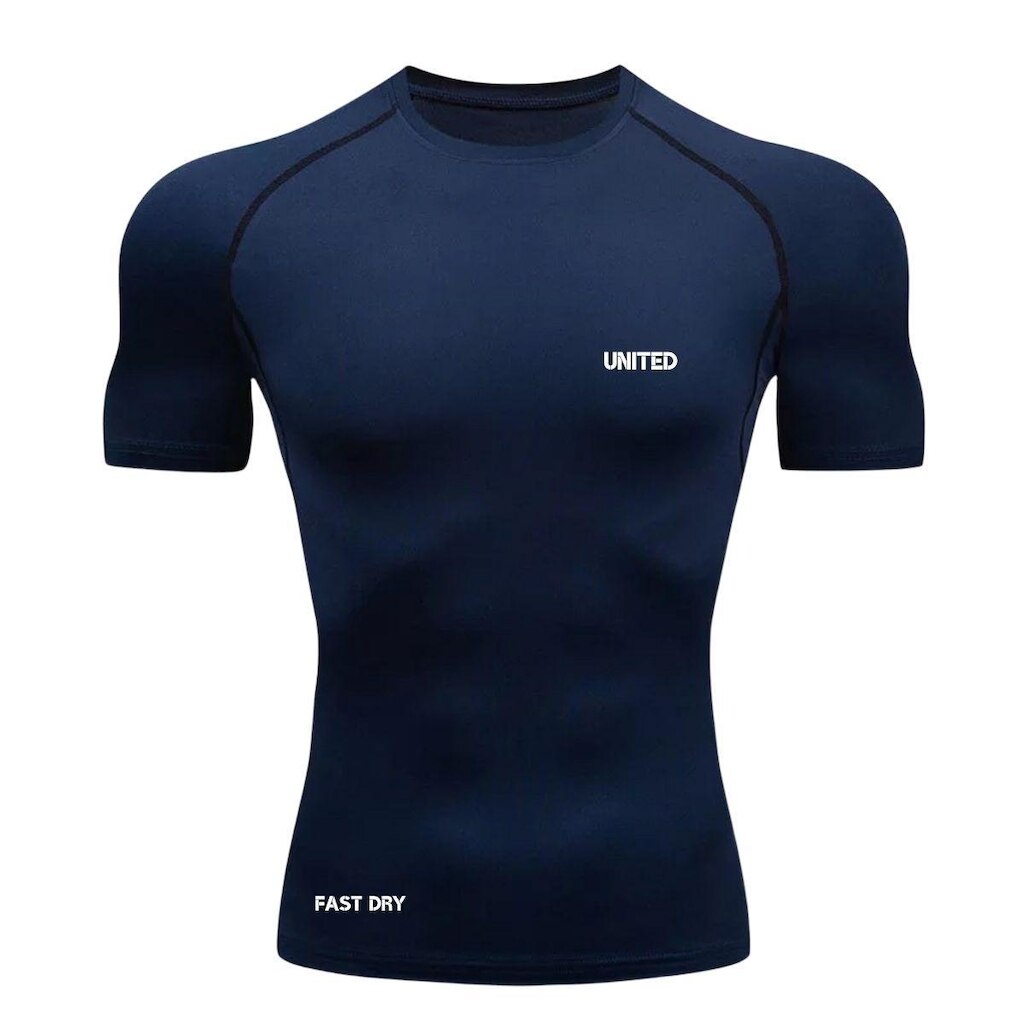 Camisa de compressão térmica Manga Curta United Pro Proteção Solar FPS 50+ Rash Guard - vinho -