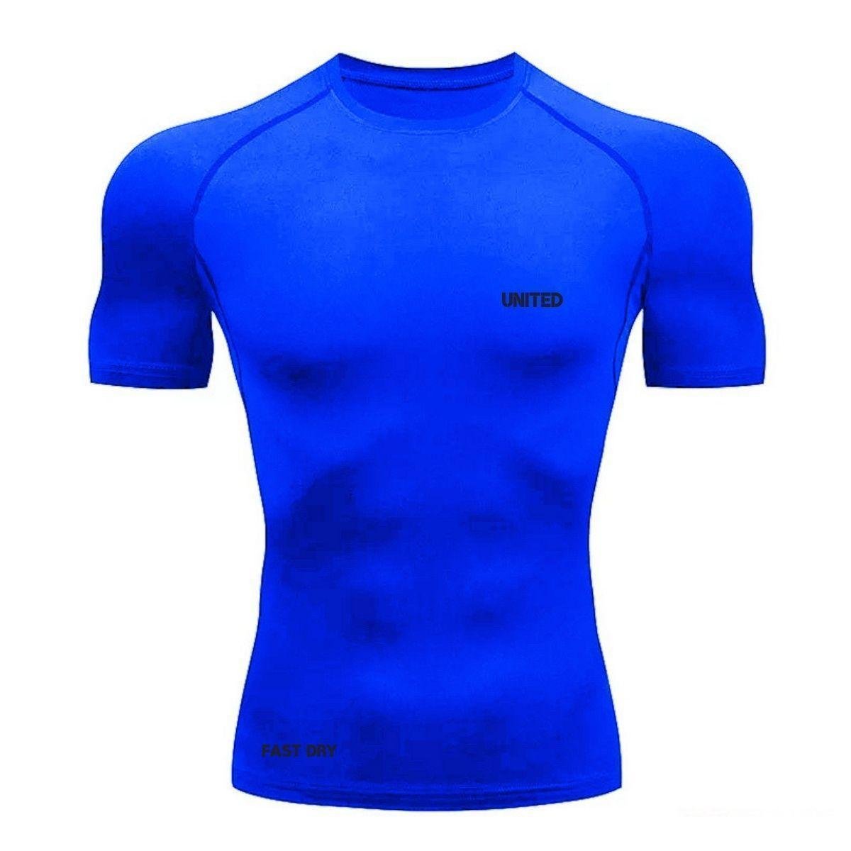 Camisa de compressão térmica Masculina Manga Curta Proteção Solar FPS 50+ Coleção Cores da Ban - Azul Royal Menor preço em Camisa de compressão térmica Masculina Manga Curta Proteção Solar FPS 50+ Coleção Cores da Ban - Azul Royal