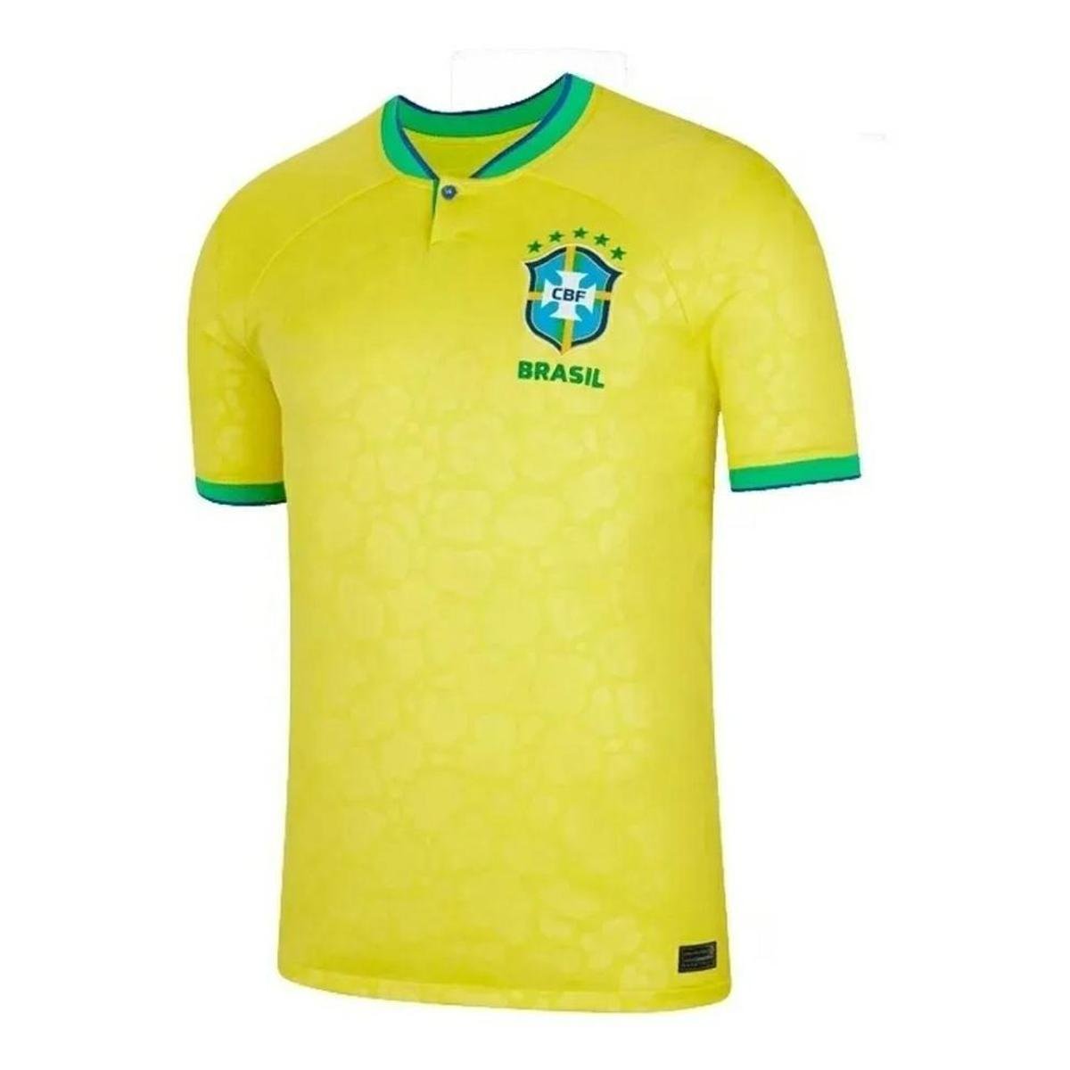 Camisa do Brasil Masculino Amarela Lançamento Oficial Pronta Entrega - Amarelo Menor preço em Camisa do Brasil Masculino Amarela Lançamento Oficial Pronta Entrega - Amarelo