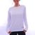 Camisa Dry Feminina Proteção UV UVB Manga Longa Academia Esportes Aquáticos Corrida Segunda Pele - Branco
