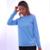 Camisa Dry Feminina Proteção UV UVB Manga Longa Academia Esportes Aquáticos Corrida Segunda Pele - Azul Claro