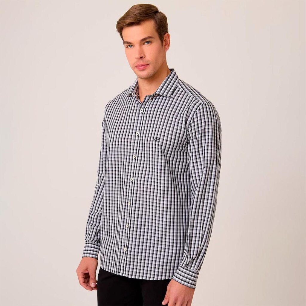 Camisa Dudalina Comfort Xadrez Bew Masculino