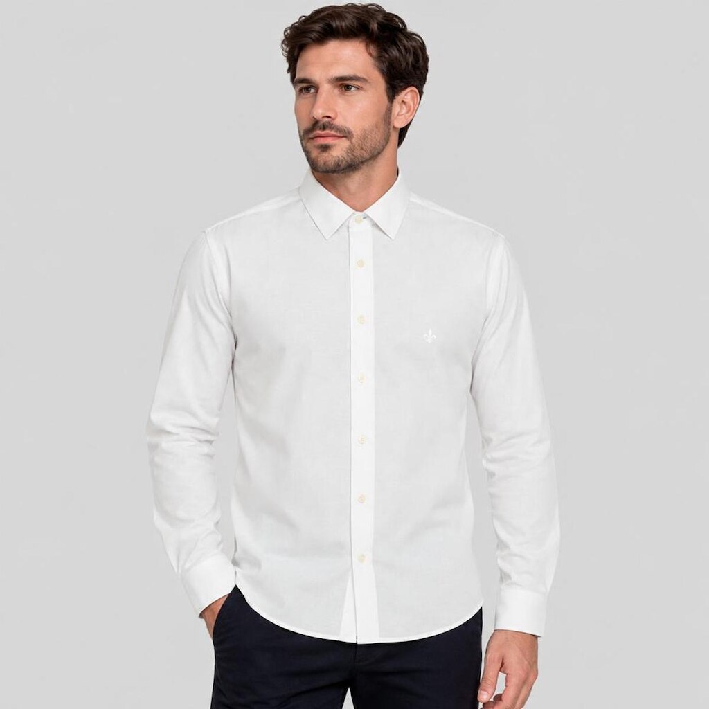 Camisa Dudalina Slim Tricoline Ve27 Masculino