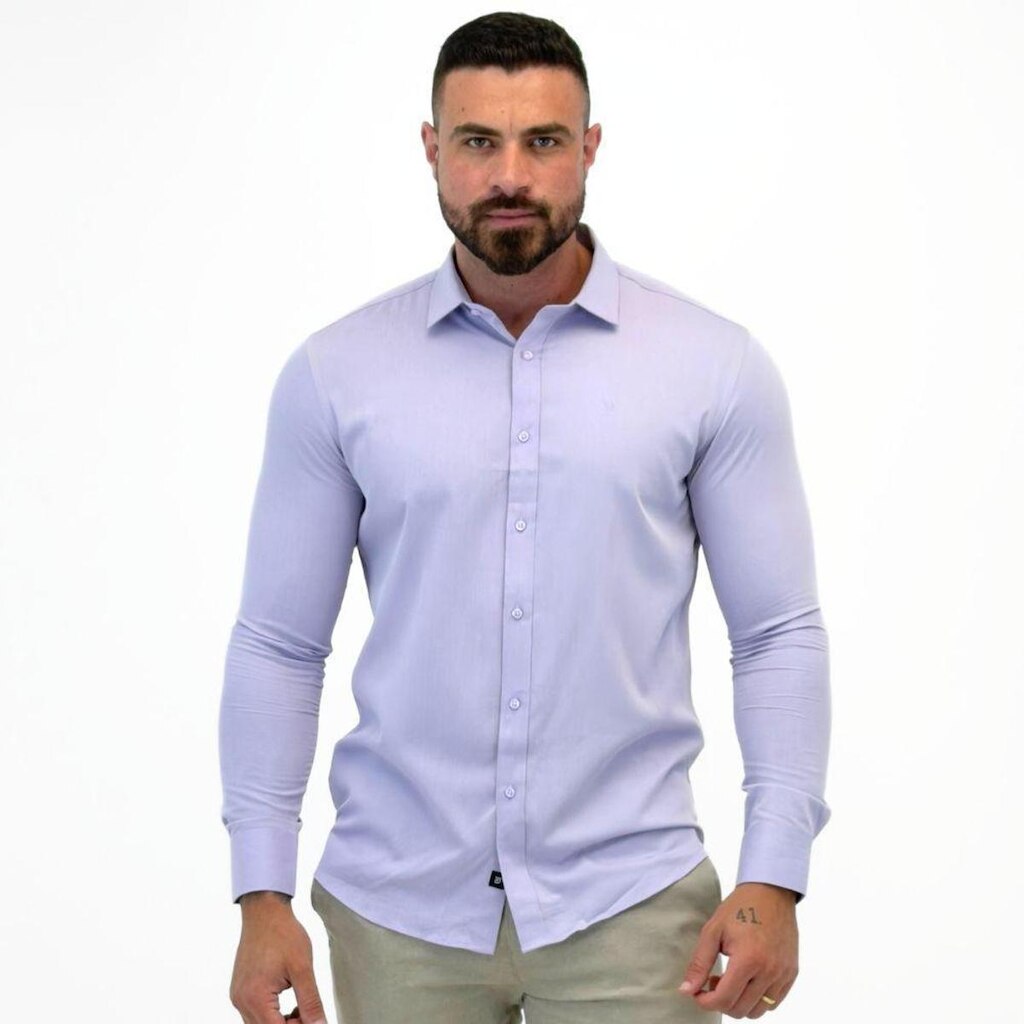 Camisa Dyordhana Slim Manga Longa Masculina