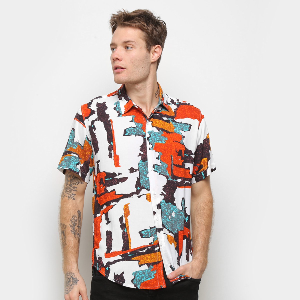 Camisa Eagle Rock Tie Day Masculina - Colorido Menor preço em Camisa Eagle Rock Tie Day Masculina - Colorido