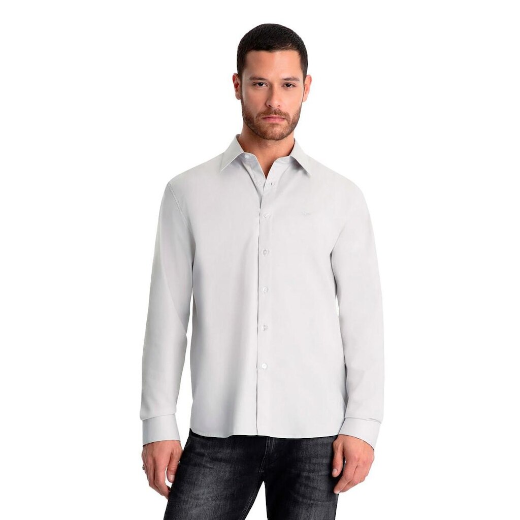 Camisa Ellus Masculina Tricoline LY Classic Anatomic Branca