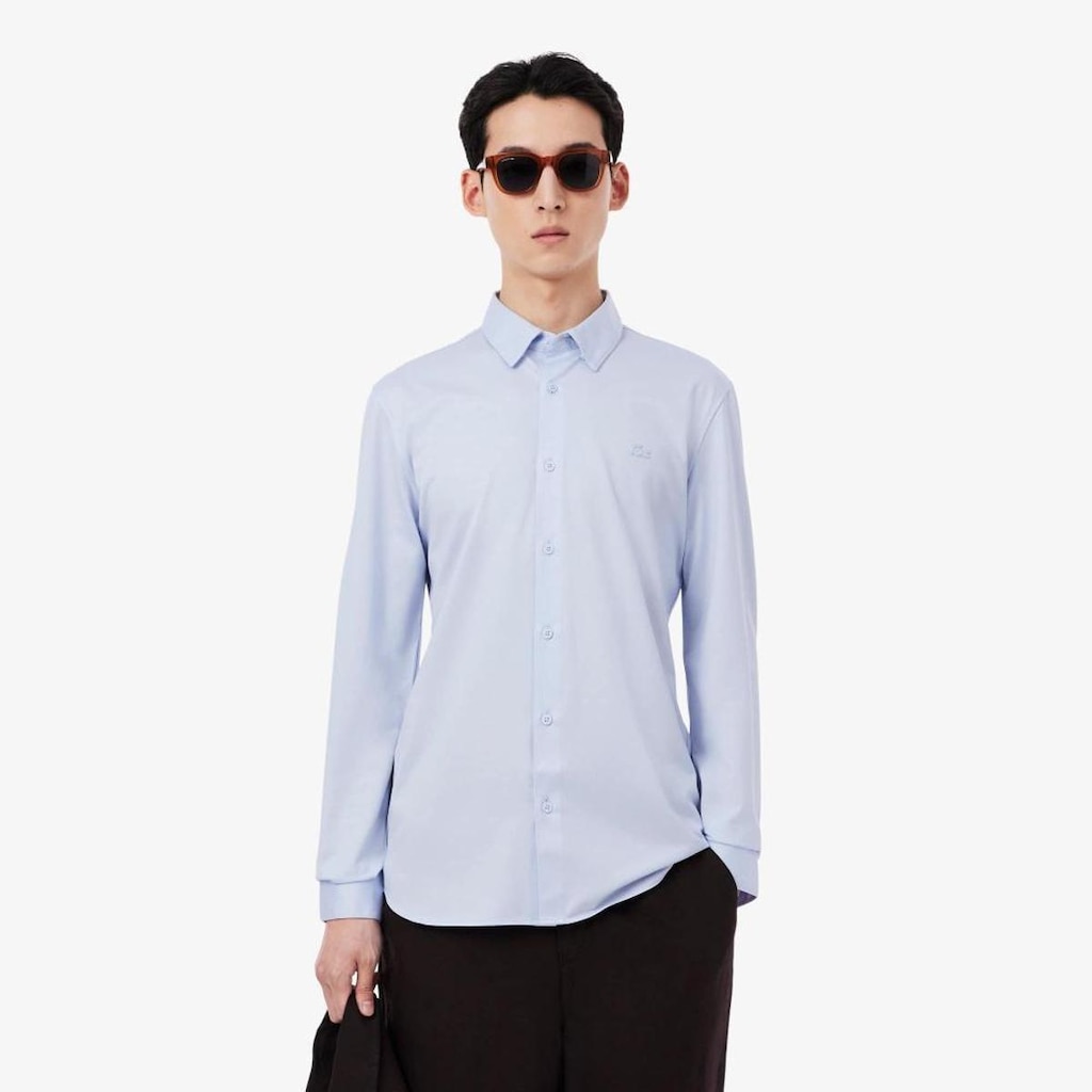 Camisa em Mistura de Algodão - Modelagem ajustada