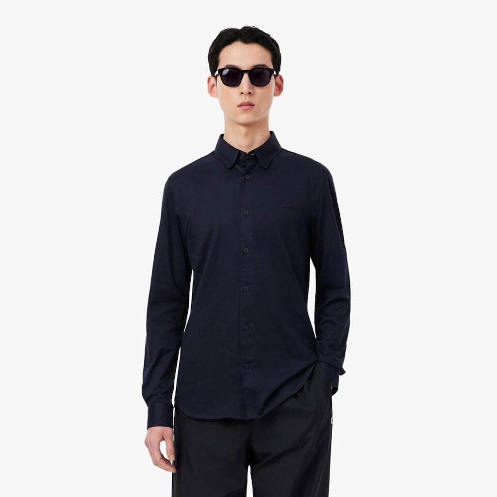 Camisa em Mistura de Algodão - Modelagem ajustada