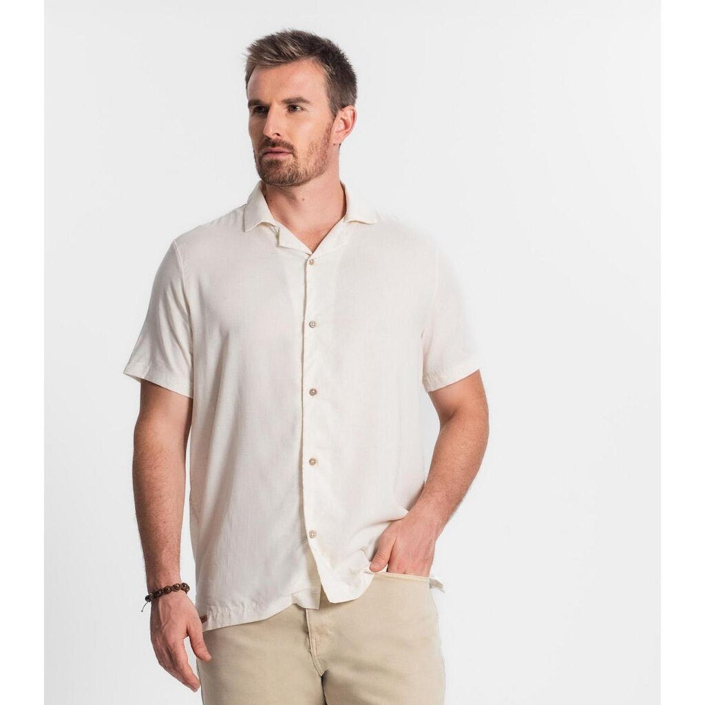 Camisa Em Viscolinho Masculina Diametro Bege