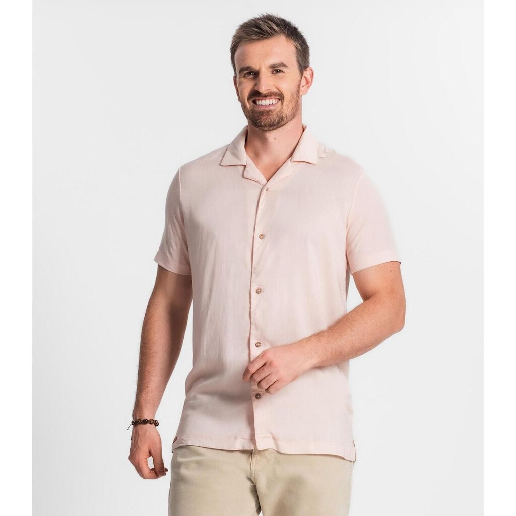 Camisa Em Viscolinho Masculina Diametro Rosa