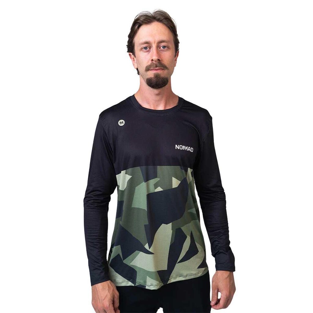 Camisa Enduro Masculina 2026 Manga Longa Camuflada