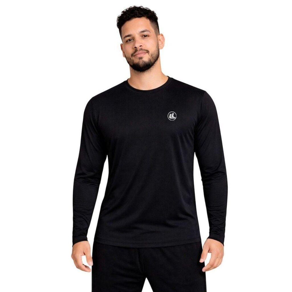 Camisa Esporte Legal Nexus Manga Longa Masculina - Preto GG