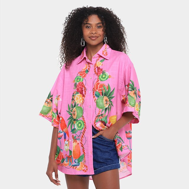 Camisa Farm Coquetel Feminina