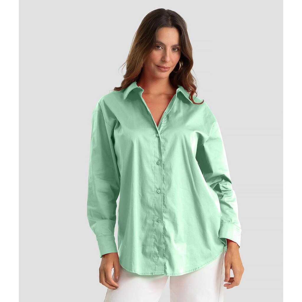 Camisa Feminina Aberta E Laços nas Costas Dianna Verde