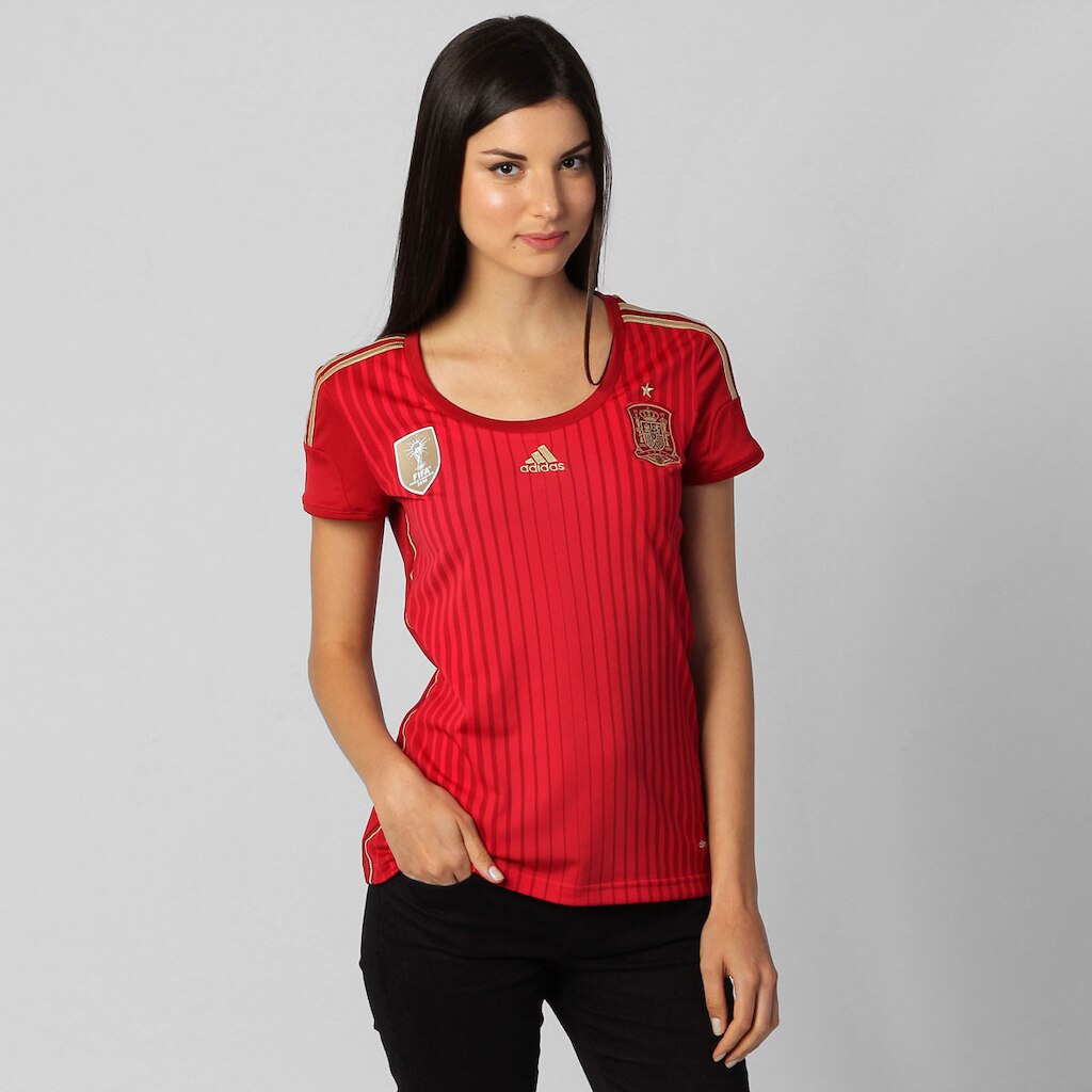 Camisa Feminina Adidas Seleção Espanha Home 2014 s/nº