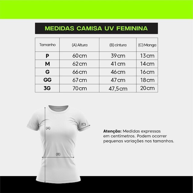 Camisa Feminina com Proteção Solar UV 50+ Blusa Manga Curta