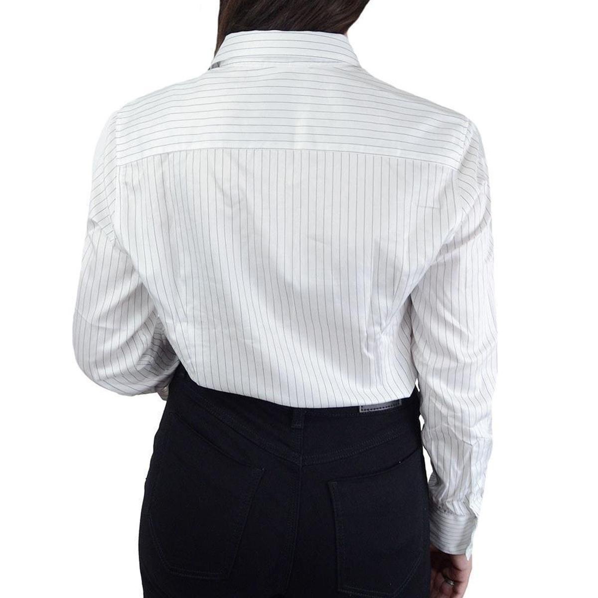 Camisa Feminina Dudalina ML Slim Cetim Listrada 53063 Zattini