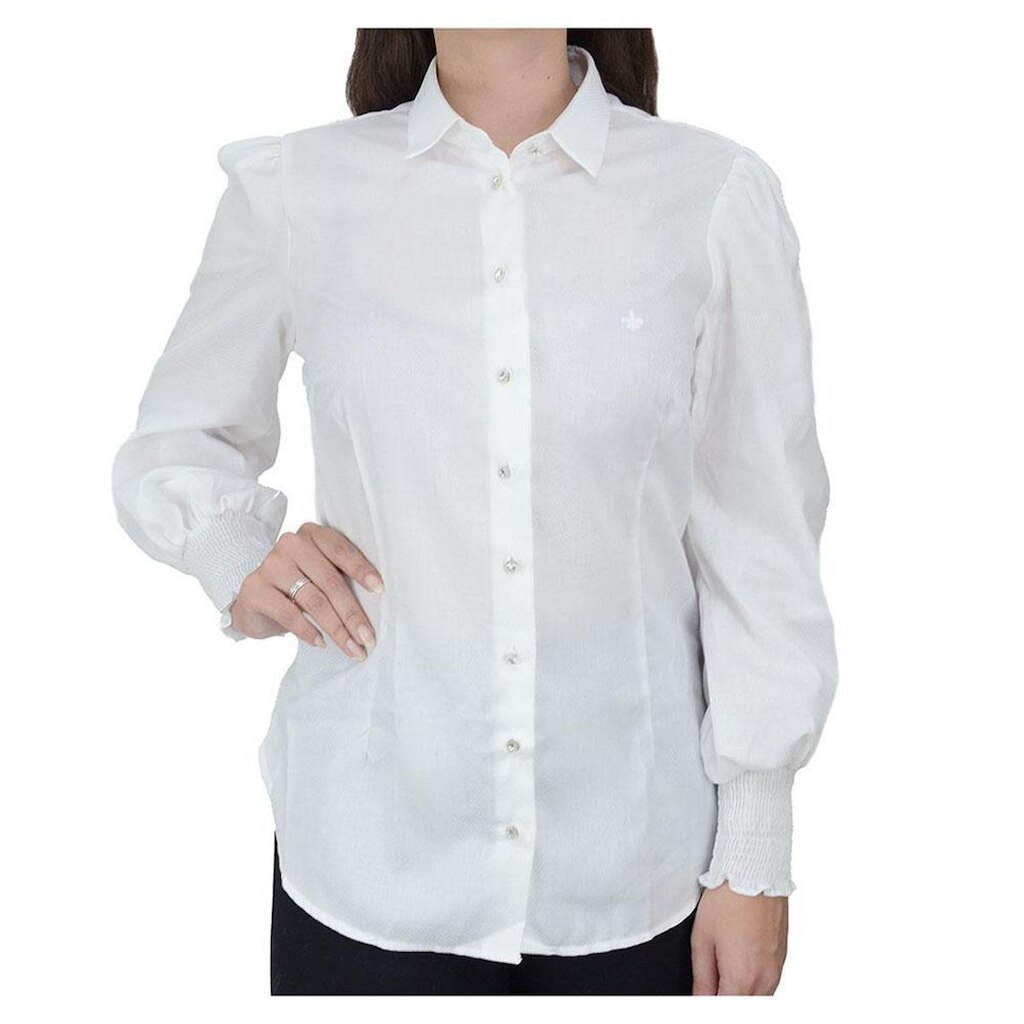 Camisa Feminina Dudalina Slim Bufante Branca - 5306422