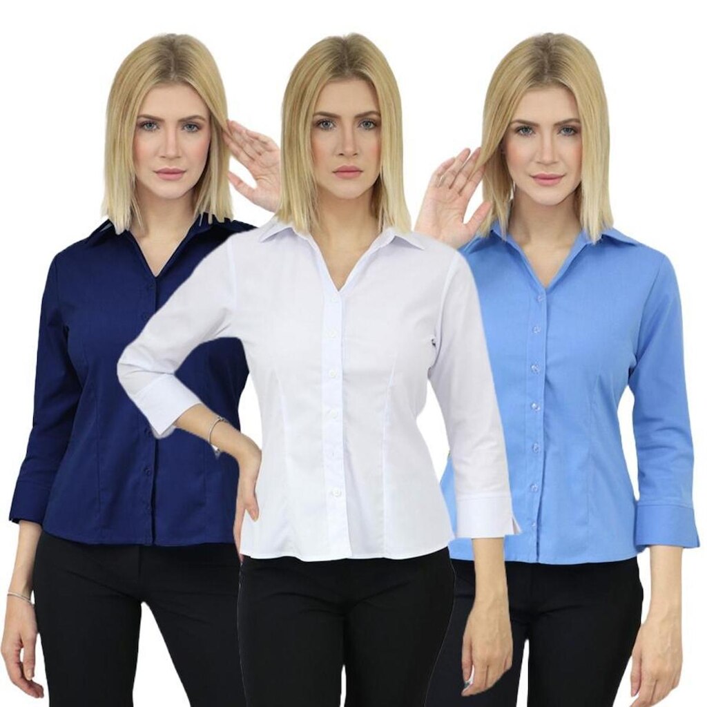 Camisa Feminina Manga 3/4 - Camisete