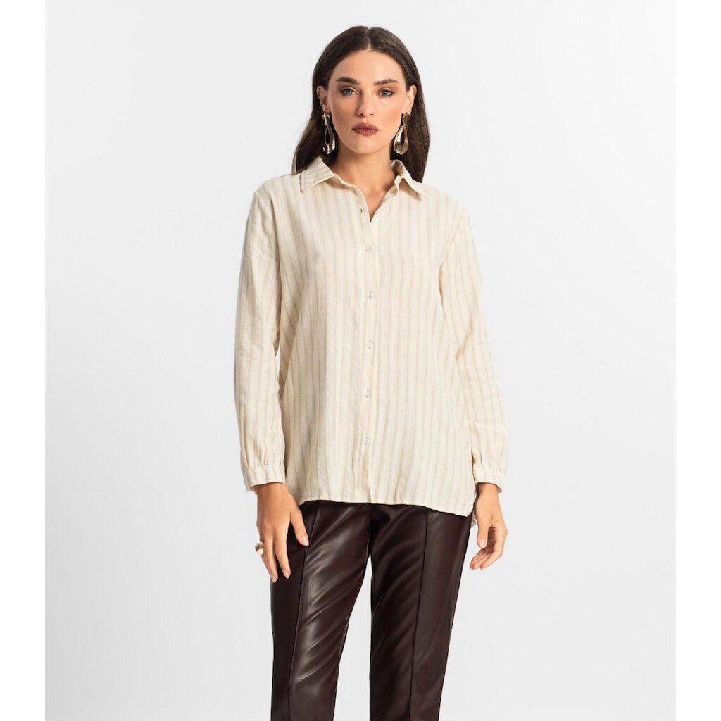 Camisa Feminina Manga Longa Endless Bege