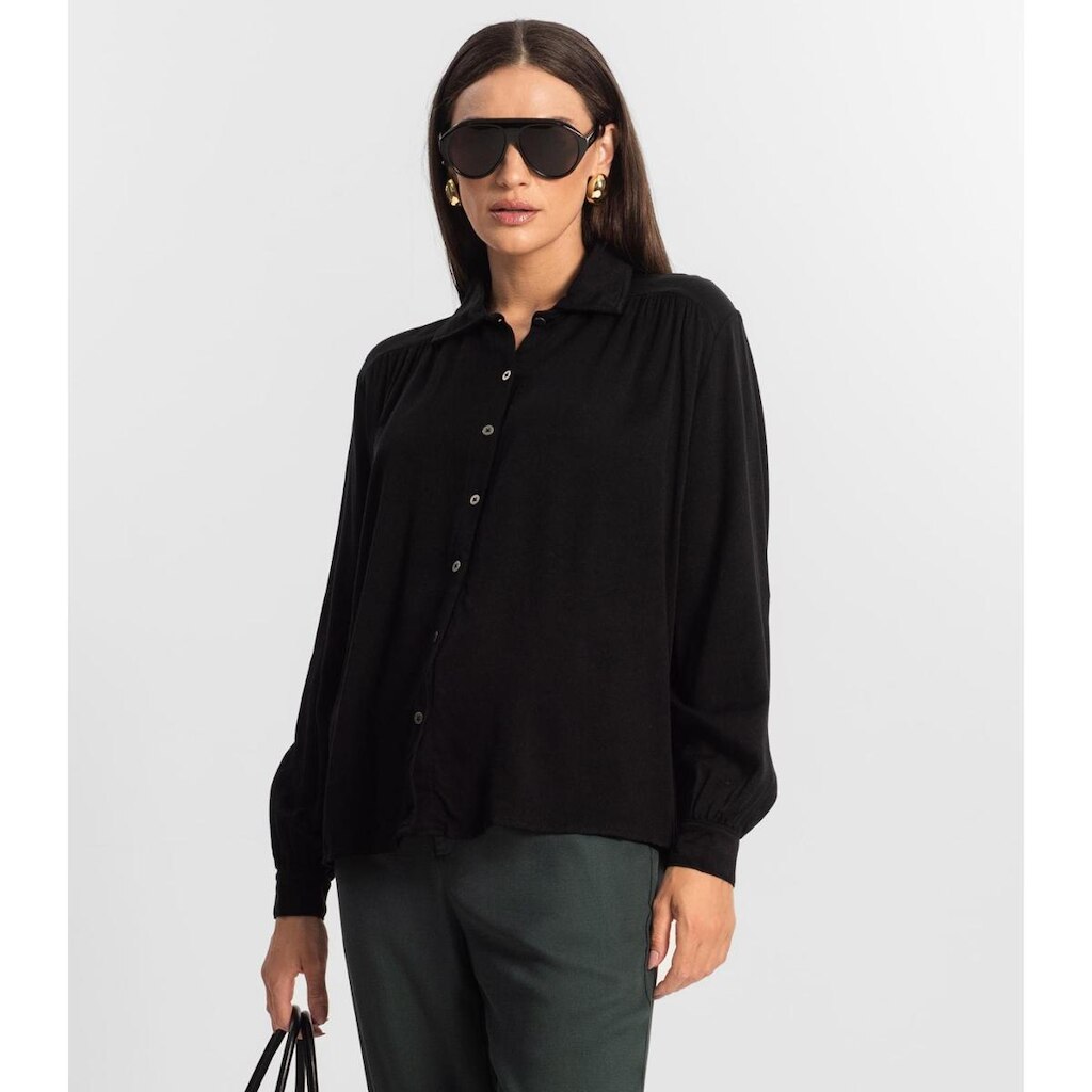 Camisa Feminina Manga Longa Endless Preto