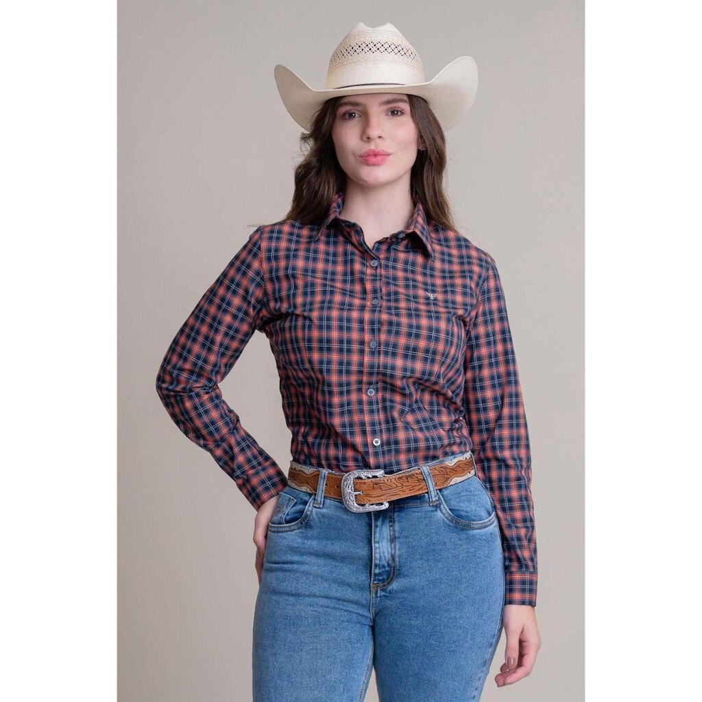 CAMISA FEMININA MANGA LONGA TEXAS FARM - CAF139 - XADREZ