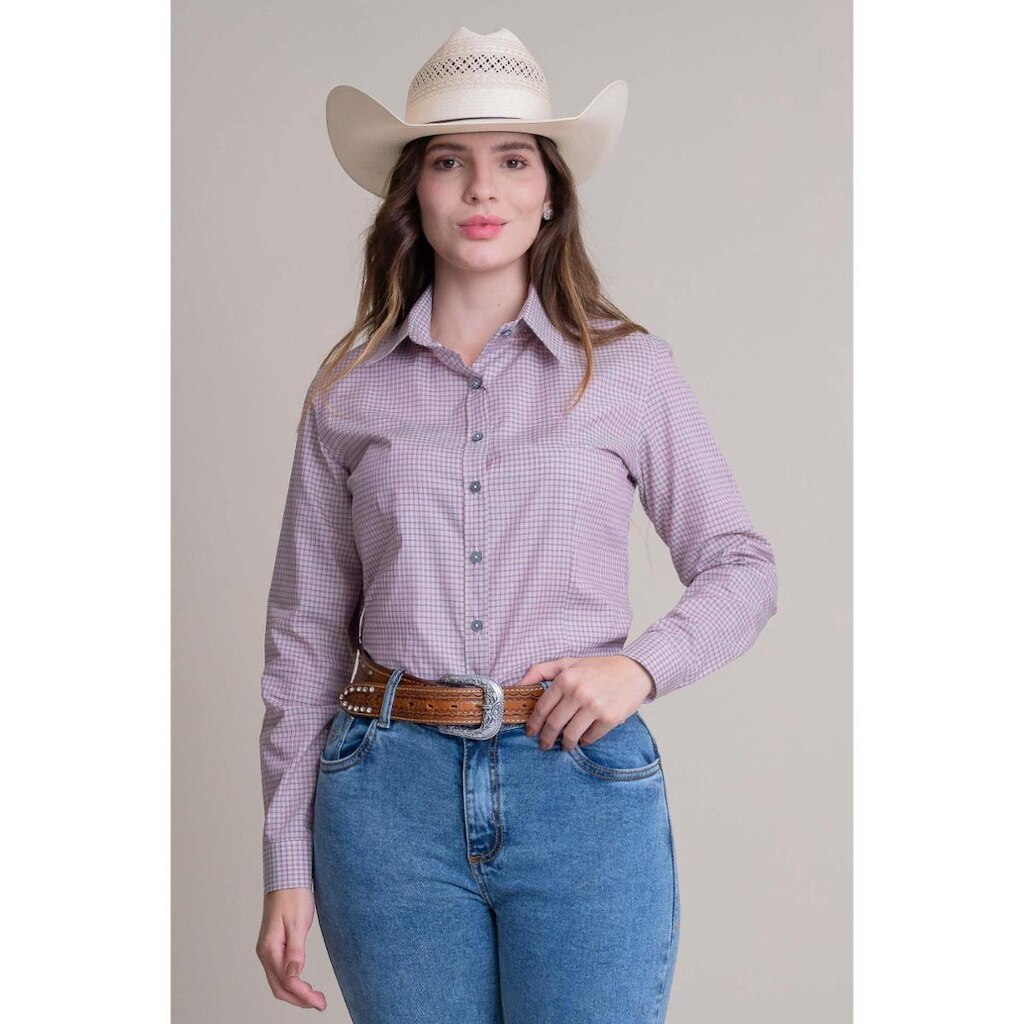 CAMISA FEMININA MANGA LONGA TEXAS FARM - CAF150 - XADREZ