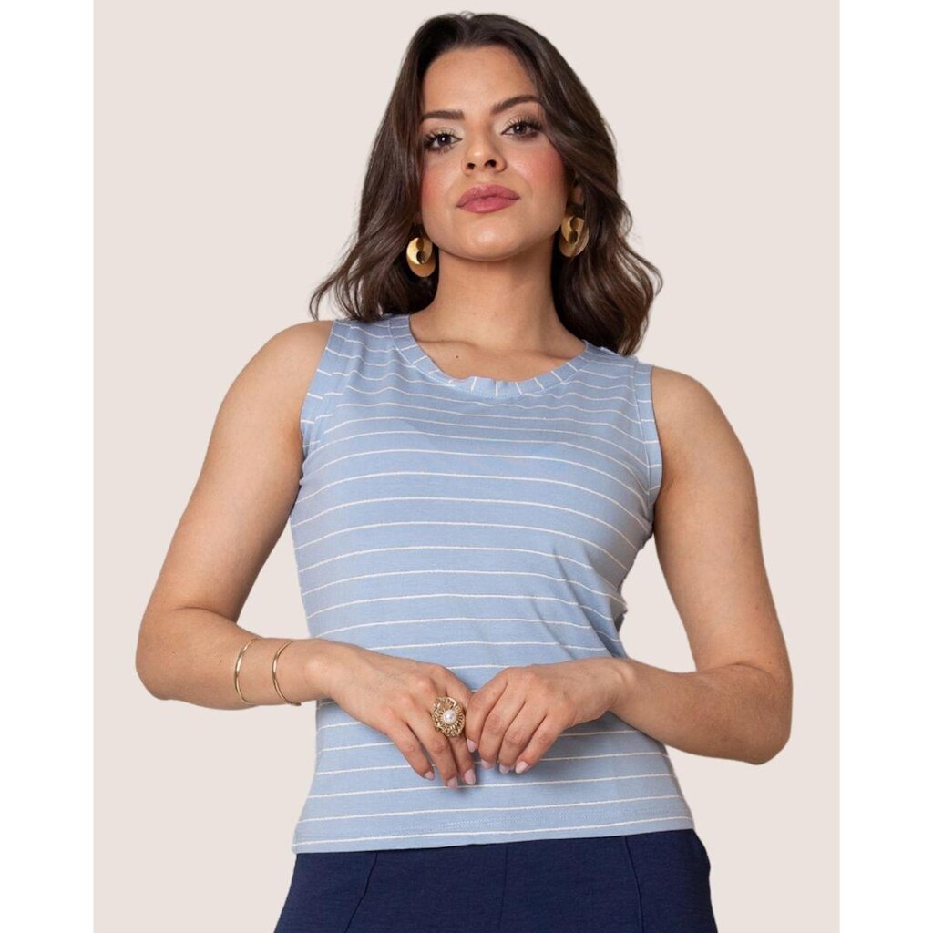 Camisa Feminina Nylon Rayon Casual Confortável