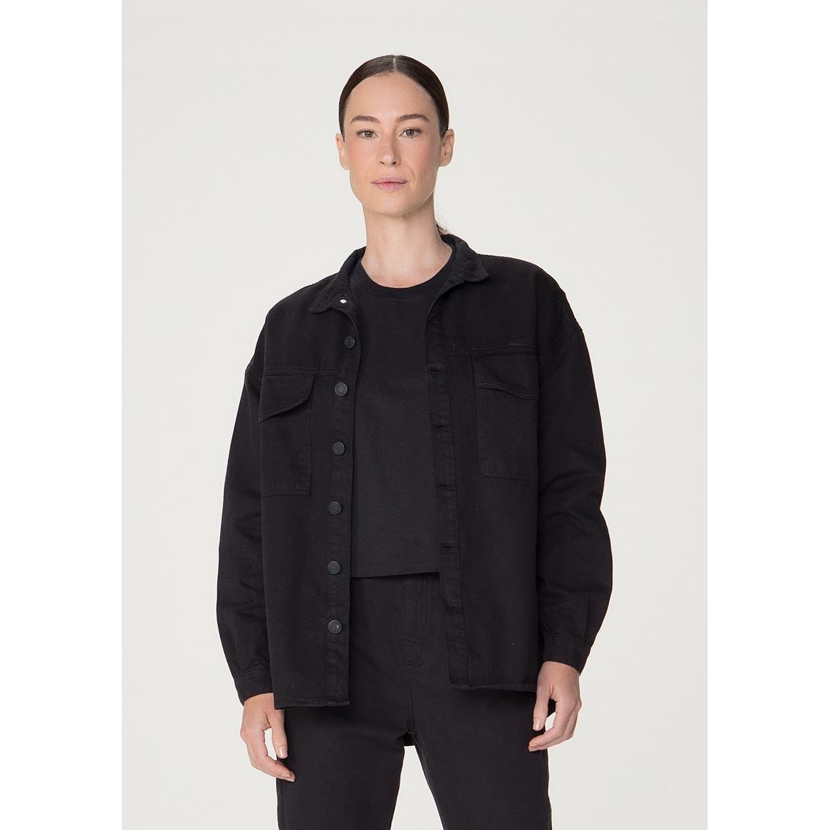 Camisa Feminina Oversized Manga Longa Em Sarja De Algodão - H88ANMCSN3 - Preto é ruim? Camisa Feminina Oversized Manga Longa Em Sarja De Algodão - H88ANMCSN3 - Preto é boa?