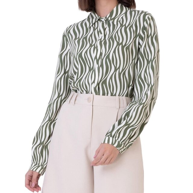 Camisa Feminina Seiki ML Estampada
