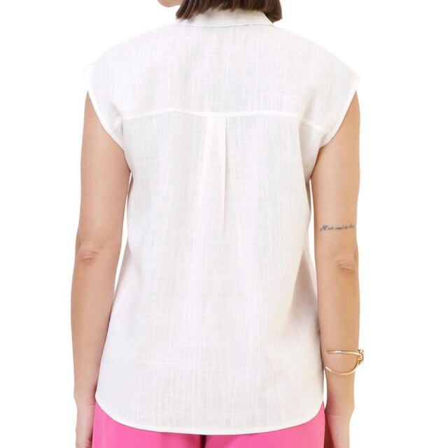 Camisa Feminina Seiki Viscolinho Off White - 5218