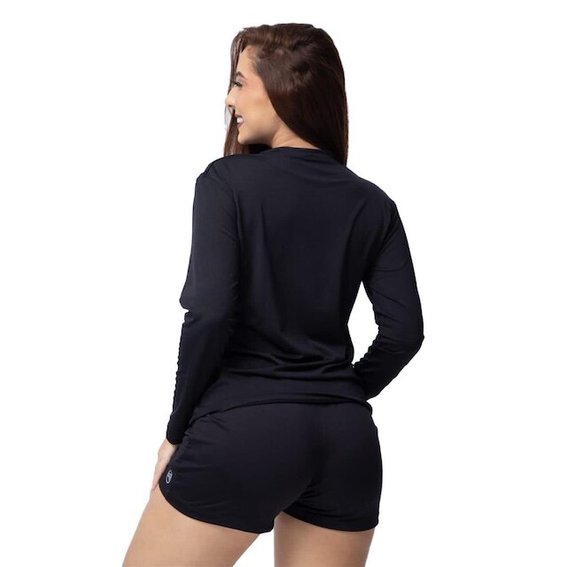 Camisa Feminina Térmica Manga Longa Com Proteção Uv 50+