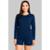 Camisa Feminina Térmica Proteção UV50 Manga Longa Corrida e Treino - Azul Escuro