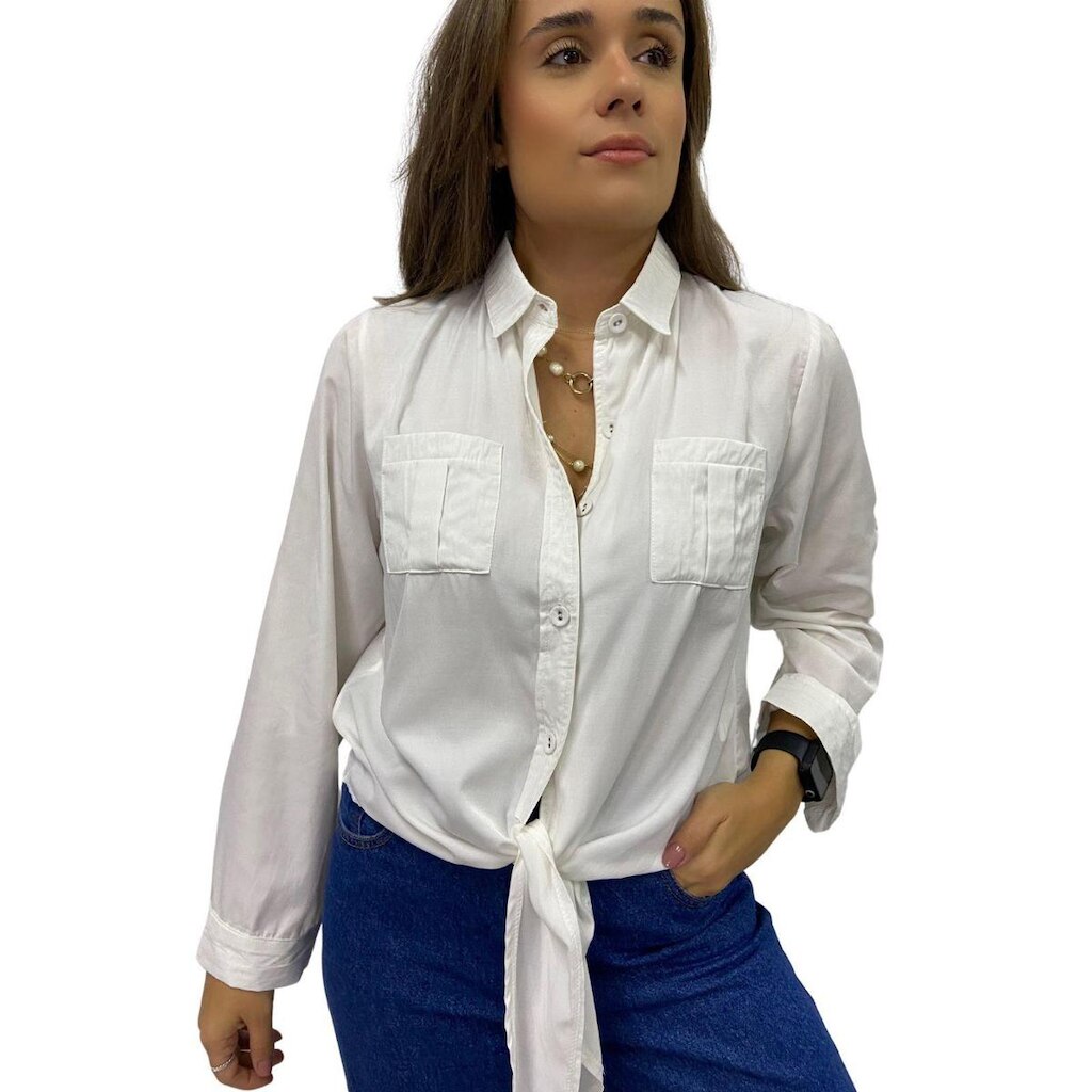 Camisa Feminina Viscose Colarinho