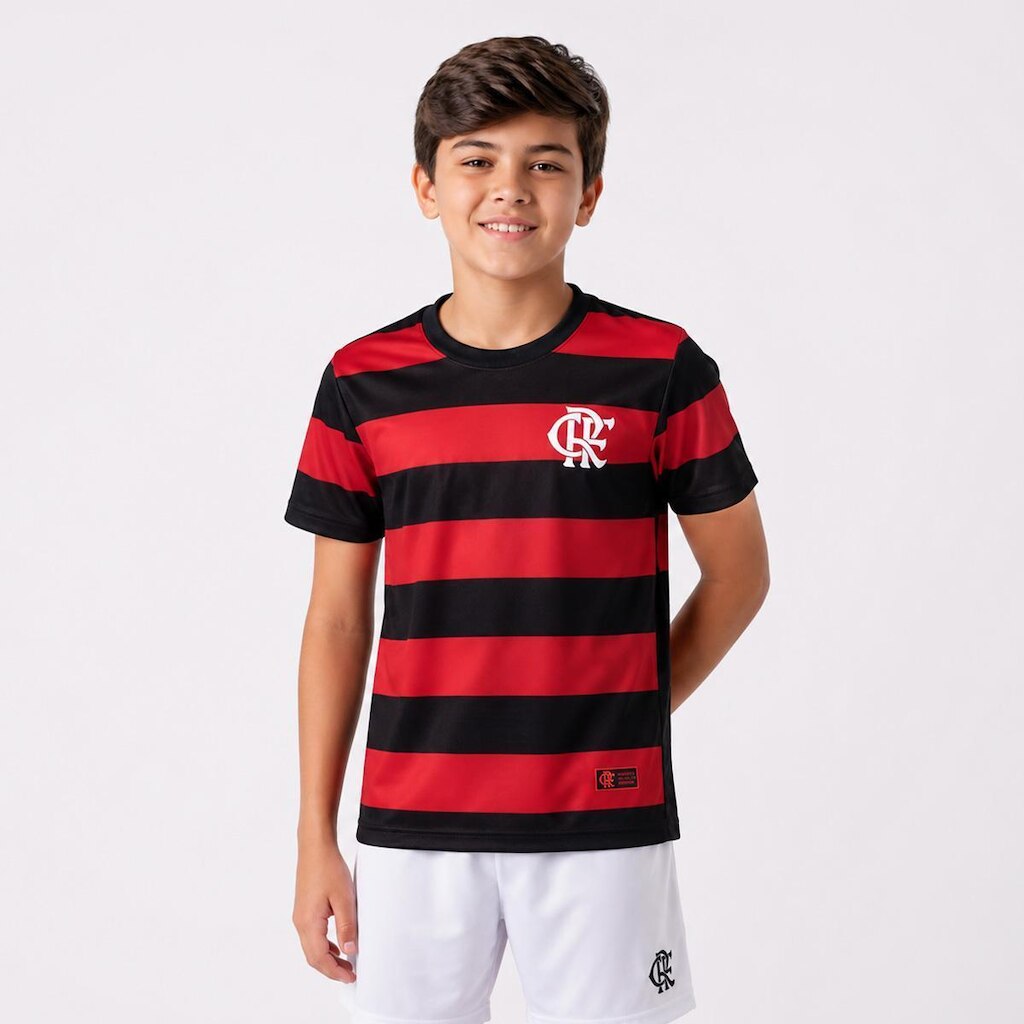 Camisa Flamengo Dry Rubro Negro Juvenil Vermelha