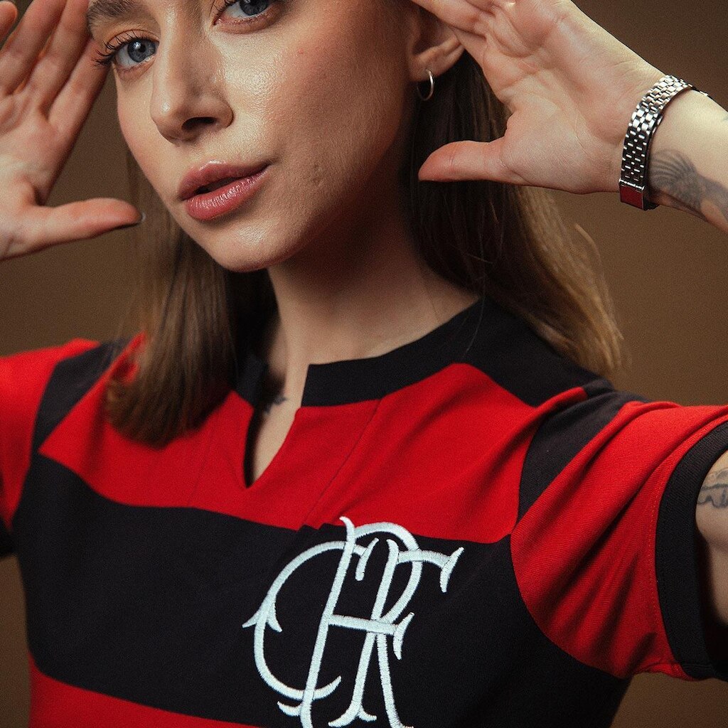 Camisa Flamengo Retrô Baby Look Tri-Carioca 1979 Feminina
