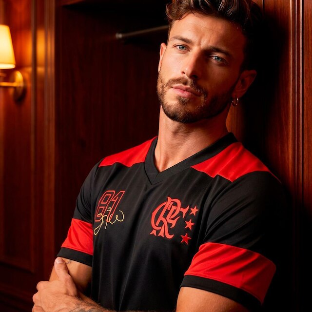 Camisa Flamengo Retrô Zico 1981 Dry Preta Masculina