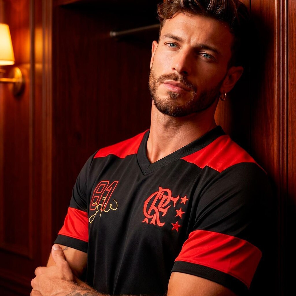 Camisa Flamengo Retrô Zico 1981 Dry Preta Masculina