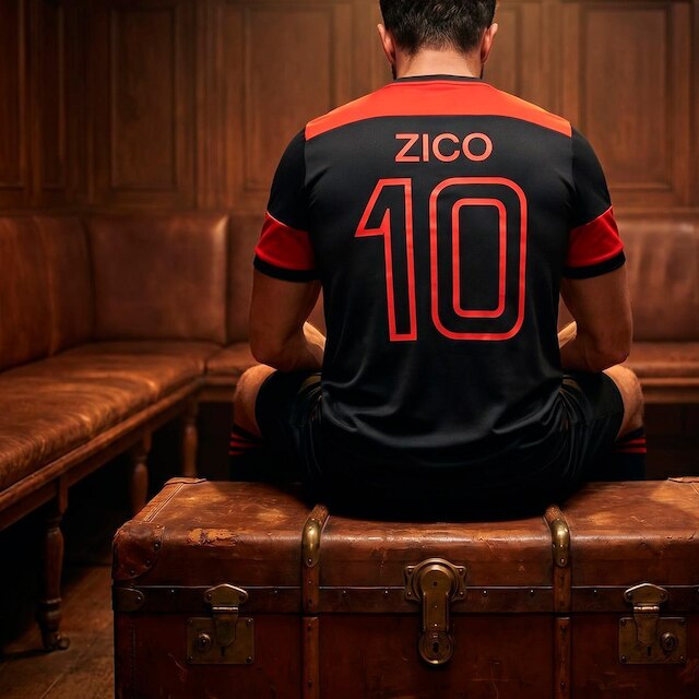 Camisa Flamengo Retrô Zico 1981 Dry Preta Masculina